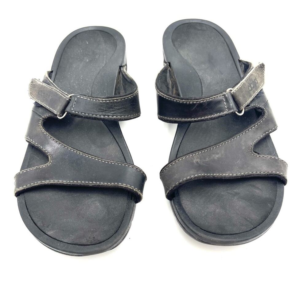 ABEO outdoors leather sandals charcoal gray size 8